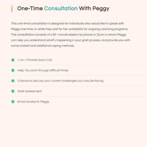 One-Time Consultation With Peggy