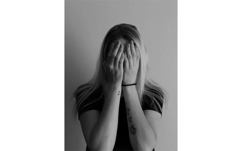 Shy Girl Hiding her face